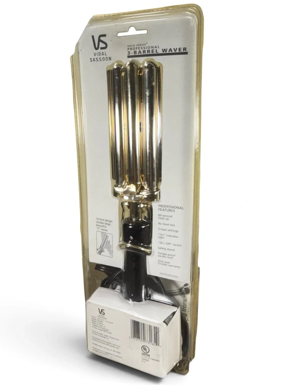 Vintage Vidal Sassoon Gold Series Professional 3-Barrel Waver Crimper New Sealed